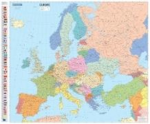 CARTE MURALE,  XXX - EUROPE POLITIQUE - PLASTIFIEE SOUS GAINE