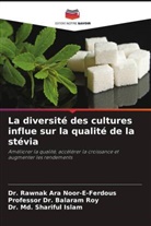 Dr. Md. Shariful Islam, Md. Shariful Islam, Dr. Rawnak Ara Noor-E-Ferdous, Rawnak Ara Noor-E-Ferdous, Balaram Roy, Professor Dr. Balaram Roy - La diversité des cultures influe sur la qualité de la stévia