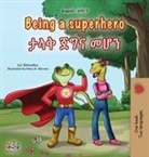 Kidkiddos Books, Liz Shmuilov - Being a Superhero (English Amharic Bilingual Children's Book)