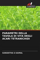 SANGEETHA G KAIMAL - PARAMETRI DELLA TAVOLA DI VITA DEGLI ACARI TETRANICHIDI
