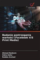 Rabbia Arshad, Ahmad Nadeem, Sidra Zafar - Badanie postrzegania wartosci (Facebook V/S Print Media)