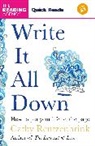 Cathy Rentzenbrink, Rentzenbrink Cathy - Write It All Down