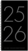 Willow Creek Press - Black Academic July 2025 - June 2026 3.5 X 6.5 Softcover Weekly Spiral Planner