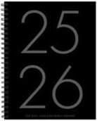 Willow Creek Press - Basic Black Academic July 2025 - June 2026 8.5 X 11 Weekly Monthly Softcover Planner
