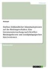 Anonymous - Einfluss frühkindlicher Inlandsadoptionen auf das Bindungsverhalten. Eine Literaturuntersuchung nach Bowlbys Bindungstheorie und sozialpädagogischen Interventionen