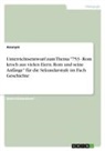 Anonymous - Unterrichtsentwurf zum Thema "753 - Rom kroch aus vielen Eiern. Rom und seine Anfänge" für die Sekundarstufe im Fach Geschichte