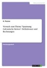 N Thomas, N. Thomas - Versuch zum Thema "Spannung Galvanische Ketten". Definitionen und Rechnungen