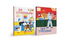 Gaby Bazin - Die Lithografin  & Der Typograf : Zwei Bilderbücher für Kinder ab 6 Jahren über Buchdruck und Schriftkunst, 2 Teile