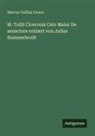 Marcus Tullius Cicero - M. Tullii Ciceronis Cato Maior De senectute erklært von Julius Sommerbrodt