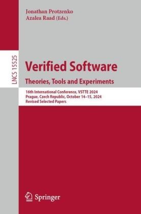 Jonathan Protzenko,  Raad, Azalea Raad - Verified Software. Theories, Tools and Experiments - 16th International Conference, VSTTE 2024, Prague, Czech Republic, October 14-15, 2024, Revised Selected Papers