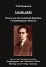 Wolf Rosenstock, Erhard Roy Wiehn, Erhard Roy Wiehn - Vergiss nicht