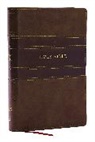 Thomas Nelson - NKJV Personal Size Large Print Bible with 43,000 Cross References, Brown Leathersoft, Red Letter, Comfort Print (Thumb Indexed)