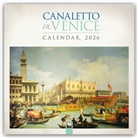 Flame Tree Publishing - Canaletto in Venice Wall Calendar 2026 (Art Calendar)