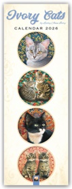 Lesley A. Ivory - Ivory Cats Slim Calendar 2026 (Art Calendar)