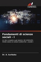 A. Suribabu, Dr. A. Suribabu - Fondamenti di scienze sociali - I