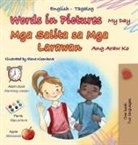 Kidkiddos Books - Words in Pictures - My Day (English Tagalog Bilingual Children's Book)