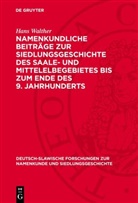 Hans Walther - Namenkundliche Beiträge zur Siedlungsgeschichte des Saale- und Mittelelbegebietes bis zum Ende des 9. Jahrhunderts