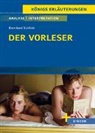 Bernhard Schlink - Der Vorleser von Bernhard Schlink - Textanalyse und Interpretation