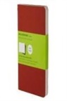 Moleskine - Moleskine Cahier Journal (Set of 3), Large, Plain, Cranberry Red, Soft Cover (5 x 8.25)