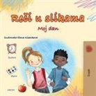 Kidkiddos Books - Words in Pictures - My Day (Serbian Children's Book - Latin Alphabet)