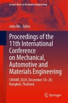 John Mo - Proceedings of the 11th International Conference on Mechanical, Automotive and Materials Engineering