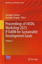 Giuseppe Carbone, Quaglia, Giuseppe Quaglia - Proceedings of I4SDG Workshop 2025 - IFToMM for Sustainable Development Goals