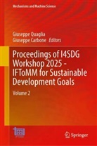 Carbone, Giuseppe Carbone, Quaglia, Giuseppe Quaglia - Proceedings of I4SDG Workshop 2025 - IFToMM for Sustainable Development Goals