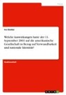 Ivo Dárdai - Welche Auswirkungen hatte der 11. September 2001 auf die amerikanische Gesellschaft in Bezug auf Verwundbarkeit und nationale Identität?