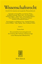 Thomas Raab - Der persönliche Anwendungsbereich des Gesetzes über befristete Arbeitsverträge in der Wissenschaft (WissZeitVG)