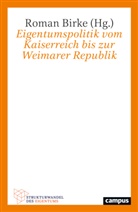 Bertolt Bundschuh, Oda Cordes, Anna Corsten, Roman Birke - Eigentumspolitik vom Kaiserreich bis zur Weimarer Republik
