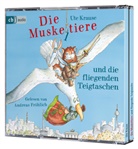 Ute Krause, Andreas Fröhlich - Die Muskeltiere und die Fliegenden Teigtaschen, 3 Audio-CD (Audio book)