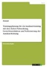 Anonymous - Trainingsplanung für ein Ausdauertraining mit den Zielen Pulssenkung, Gewichtsreduktion und Verbesserung der Ausdauerleistung