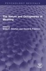 Willis F. Palermo Overton, Overton Willis F., Palermo David S. - Nature and Ontogenesis of Meaning
