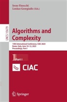 Irene Finocchi, Georgiadis, Loukas Georgiadis - Algorithms and Complexity