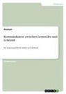 Anonymous - Kommunikation zwischen Lernenden und Lehrkraft
