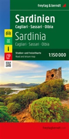 freytag &amp; berndt, freytag &amp; berndt - Sardinien, Straßen- und Freizeitkarte 1:150.000, freytag & berndt