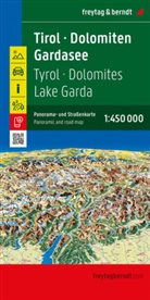 freytag &amp; berndt, freytag &amp; berndt - Tirol - Dolomiten - Gardasee - Panorama, Straßenkarte 1:450.000, freytag & berndt
