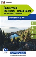 Kümmerly+Frey Outdoorkarte Deutschland 52 Schwarzwald, Pforzheim, Baden-Baden 1:35.000