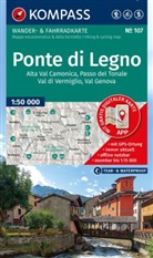 KOMPASS Wanderkarte 107 Ponte di Legno, Alta Val Camonica, Passo del Tonale, Val di Vermiglio, Val Genova 1:50.000