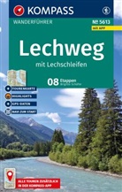 Brigitte Schäfer - KOMPASS Wanderführer Lechweg mit Lechschleifen, 16 Touren und Etappen mit Extra-Tourenkarte