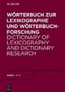 Michael Beisswenger, Rufus H. Gouws, Matthias Kammerer, Angelika Storrer, Herbert Ernst Wiegand, Werner Wolski - Wörterbuch zur Lexikographie und Wörterbuchforschung, Band 2, D - H