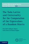 Percy Deift, Guillaume Dubach, Tomei Carlos, Trogdon Thomas - The Toda Lattice and Universality for the Computation of the Eigenvalues of a Random Matrix