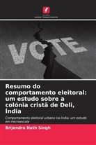 Brijendra Nath Singh - Resumo do comportamento eleitoral: um estudo sobre a colónia cristã de Deli, Índia