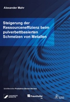 Alexander Mahr - Steigerung der Ressourceneffizienz beim pulverbettbasierten Schmelzen von Metallen