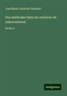 Jean Marie Constant Duhamel - Des méthodes dans les sciences de raisonnement