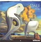 Salvador Dali - N NEUMANNVERLAGE - Dali 2026 Broschürenkalender, 30x30cm, Wandkalender mit ausgewählten Kunstwerken von Dli, internationalen Feiertagen und Mondphasen, viel Platz für Notizen