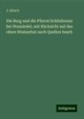 J. Hirsch - Die Burg und die Pfarrei Schönbrunn bei Wunsiedel, mit Rücksicht auf das obere Röslauthal nach Quellen bearb