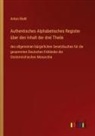 Anton Riehl - Authentisches Alphabetisches Register über den Inhalt der drei Theile