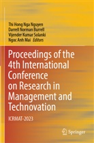 Darrell Norman Burrell, Vijen Kumar Solanki et al, Ngoc Anh Mai, Thi Hong Nga Nguyen, Darrell Norman Burrell, Vijender Kumar Solanki - Proceedings of the 4th International Conference on Research in Management and Technovation
