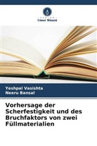 Neeru Bansal, Yeshpal Vasishta - Vorhersage der Scherfestigkeit und des Bruchfaktors von zwei Füllmaterialien